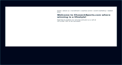 Desktop Screenshot of chosen1sports.com